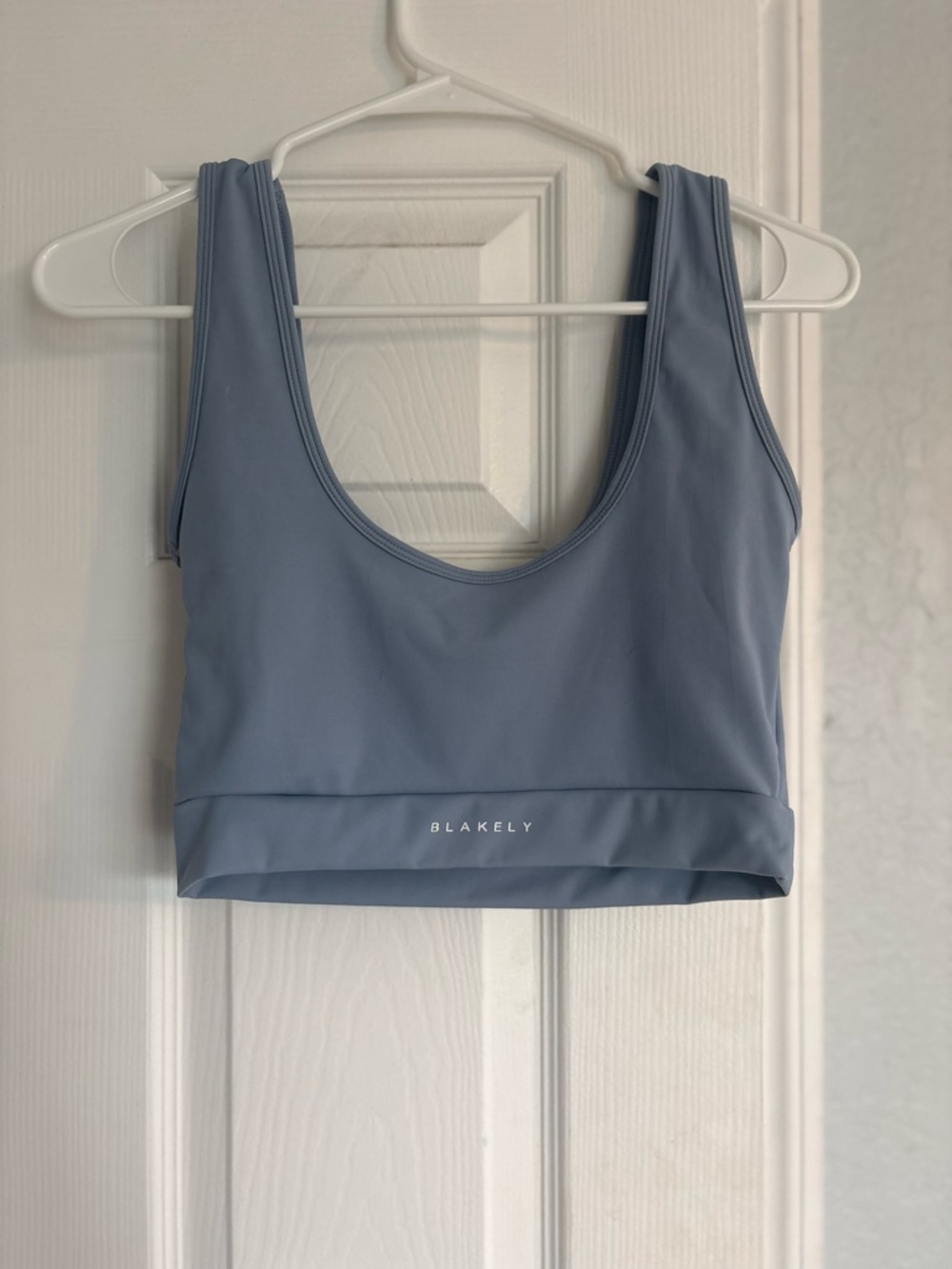 Women's Scoop Neck Sports Bra - Dusty Blue